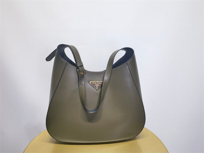 Prada 40cm cleo leather hobo bag green