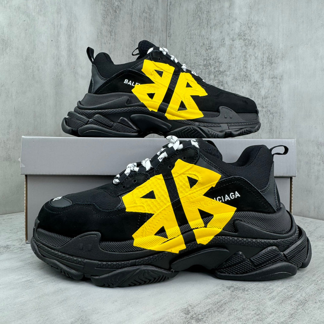 Balenciaga Triple S Retro Sneakers Black/Yellow